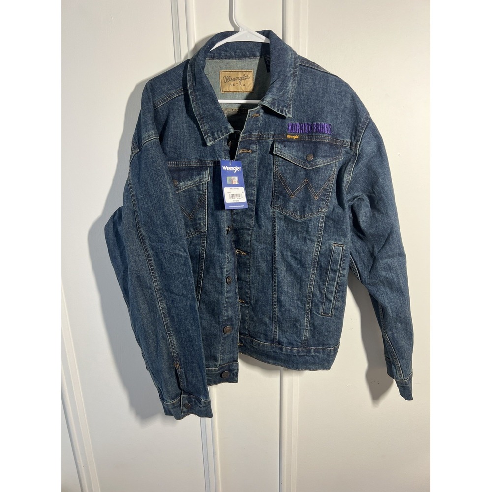Wrangler Retro TCU Horned Frogs Denim Jacket Mens XL Blue NWT NCAA WRUJ11180